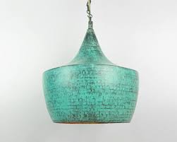 Set Of 3 Oxidized Copper Pendant Lamp
