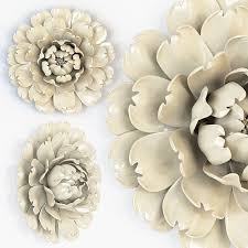 Ivory Large Flower Wall Decor 3d Model