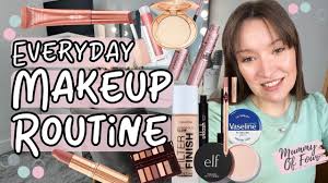 morning makeup routine of a busy mum