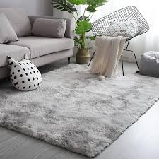 high suede rug 120 x 160 cm gray