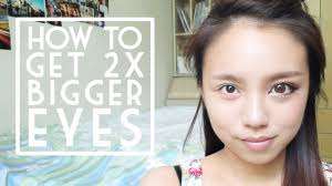 how to get bigger eyes with make up english tutorial with 中文字幕