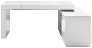 Sure to lend a practical touch! Modern Office Desk White High Gloss Novocom Top