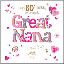personalised 80th birthday card great
