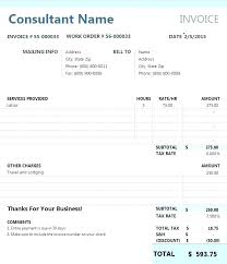 Invoice For Consulting Services Sample Consultant Invoice Template