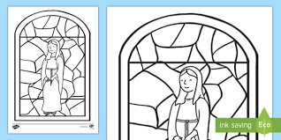 Mary Stained Glass Junior Colouring