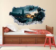 War Zone Wall Decal Smashed Concrete