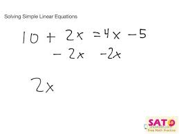 Solving Simple Linear Equations You