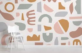 pastel rustic abstract shapes wallpaper