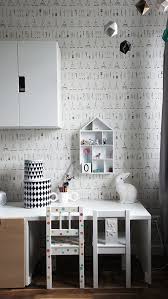 Camouflage your office area in a living room with a wall unit that includes a desk and lots of display shelves. Ikea Ideas And Inspiration For Kids Decorating With Stuva Petit Small
