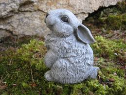 Rabbit Statue Cute Bunny Garden Figure