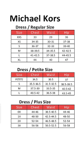 michael kors clothing size chart