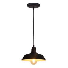 Sylvania Hudson 1 Light Antique Black Ceiling Factory Pendant With Edison Led Light Bulb Included 60053 The Home Depot