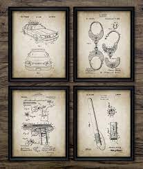 Police Wall Art Set Of 4 Pursuit