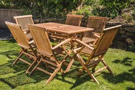 Teak 6 Seater Garden Table And Chairs