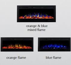 Electric Fireplace Orange Blue Mixed
