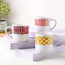 send artistic tea mugs n coasters gift