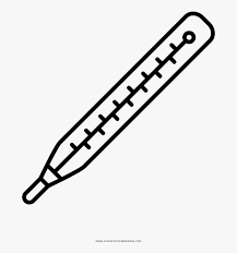Students can color a picture of a thermometer. Medical Thermometer Coloring Page Drawing Hd Png Download Kindpng