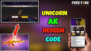 Looking for free fire redeem codes to get free rewards? Free Fire Unicorn Ak Redeem Code Free Fire Today Redeem Code 8 October Redeem Code Youtube