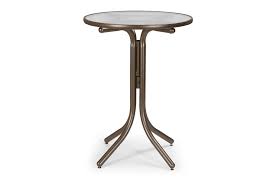 Telescope Glass Top Table 30 Round Bar