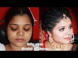 how oily skin bridal makeup tutorial