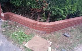 brick garden wall built by pave tech