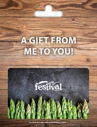 Purchased at local grocery stores. Festival Foods Gift Card Ordering Festival Foods Gift Card Individual Order