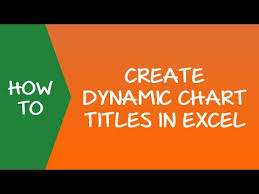 How To Create Dynamic Chart Titles In Excel