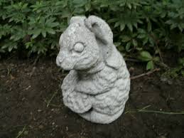 small cement long eared bunny rabbit