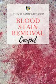four blood stain removal techniques