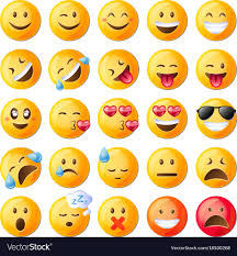 Set Of Cute Emoticons Set Of Emoji
