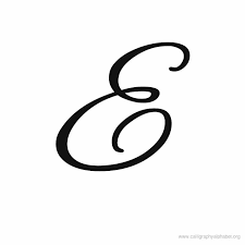 Calligraphy Alphabet E Alphabet E Calligraphy Sample Styles