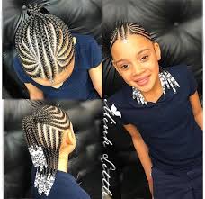 This style is exquisite because of the tight and tiny braids. Tresses Enfants Hair Styles Girls Hairstyles Braids Kids Braided Hairstyles