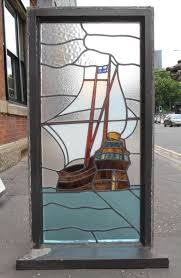 Nautical Ship Leaded Glass Window