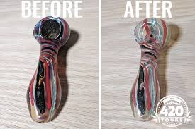 how to clean a glass pipe tips and