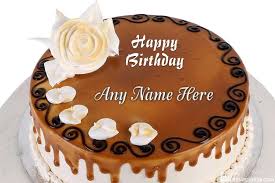 free chocolate happy birthday cake by
