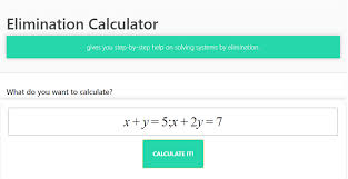 Elimination Calculator Calculator3 Com