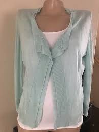 New Nic Zoe Cardigan Sweater Light Blue Linen Womens Small Msrp 108 Ebay