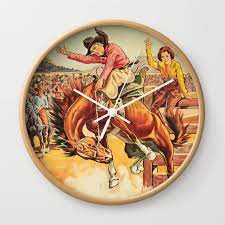 Vintage Western Rodeo Cowboy On Bucking