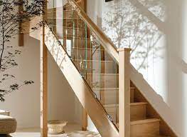 Beech Light Oak Staircase With Glass
