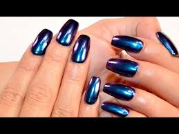 apply chrome metallic pigments to nails