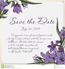Vector Card With Flowers Save The Date Stock Vector Illustration