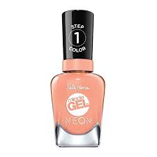 sally hansen miracle gel nail color peach please 051 neon 14 7 ml 0 50 fl oz