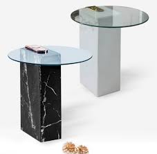 modern solid white black marble table