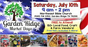 garden ridge market days july 10th