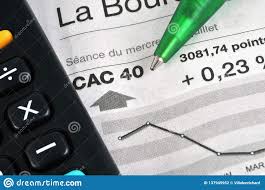 Cac 40 Stock Market Results Stock Photo Image Of Stock