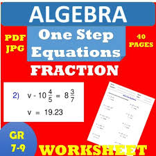 With Fractions Worksheets Algebra