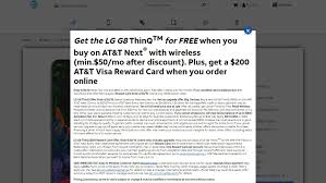 Maybe you would like to learn more about one of these? Deal Get An Lg G8 Thinq For Free And A 200 Visa Card From At T
