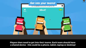 launch a game of kahoot in team mode