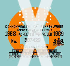 1969 pennsylvania inspection sticker