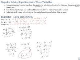 Algebra 2 Lesson 3 6 Linear Systems